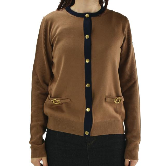 モンクレール カーディガン レディース ニット ウール ブラウン CARDIGAN TRICOT MONCLER 【送料無料】