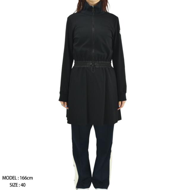 モンクレール ワンピース レディース ハイネックドレス 長袖 プリーツ ブラック 黒 ABITO MONCLER【送料無料】_3