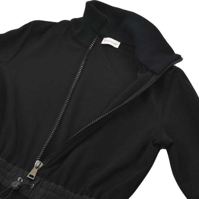 モンクレール ワンピース レディース ハイネックドレス 長袖 プリーツ ブラック 黒 ABITO MONCLER【送料無料】_4
