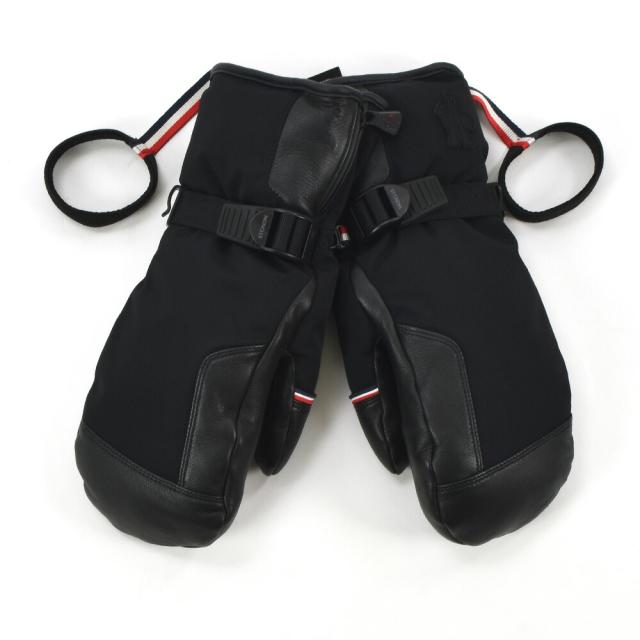 モンクレール グルノーブル MONCLER GRENOBLE 手袋 レディース グローブ  異素材MIX スキーグローブ ゴアテックス ブラック 黒【送料無料】