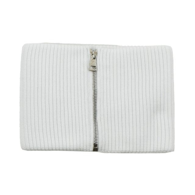 モンクレール ネックウォーマー メンズ スヌード マフラー ジッパー リブ ホワイト 白 SCALPA COLLO TRICOT MONCLER【送料無料】_2
