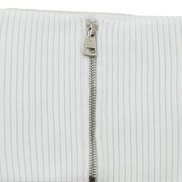 モンクレール ネックウォーマー メンズ スヌード マフラー ジッパー リブ ホワイト 白 SCALPA COLLO TRICOT MONCLER【送料無料】_3