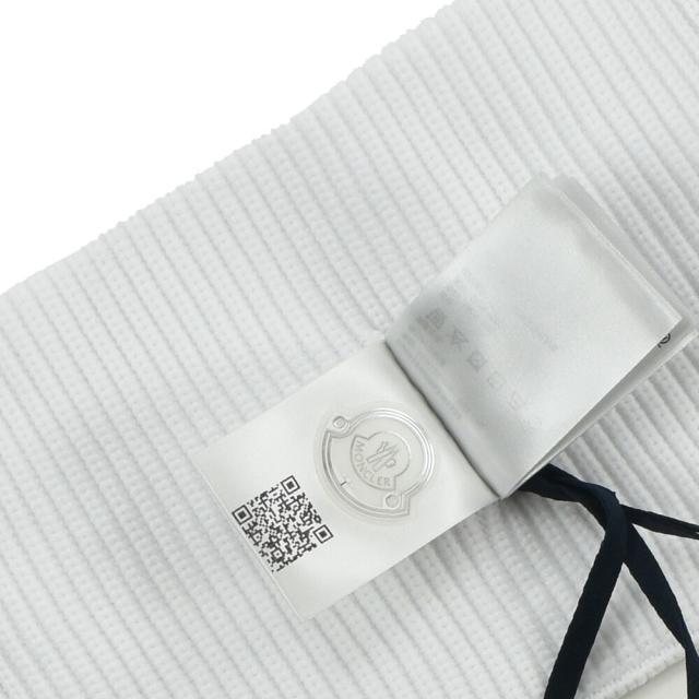 モンクレール ネックウォーマー メンズ スヌード マフラー ジッパー リブ ホワイト 白 SCALPA COLLO TRICOT MONCLER【送料無料】_5