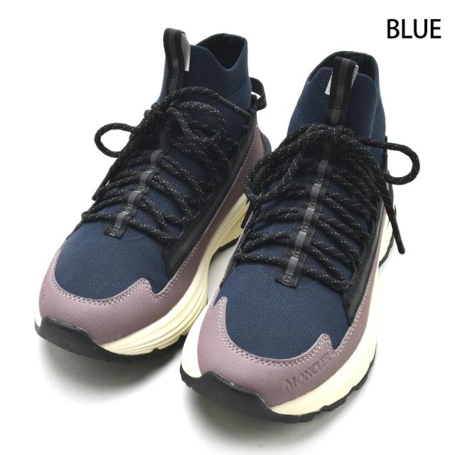 モンクレール モンテランナー スニーカー レディース ソックススニーカー ハイカット ホワイト ブルー MONTA RUNNER MONCLER 【送料無料】_1