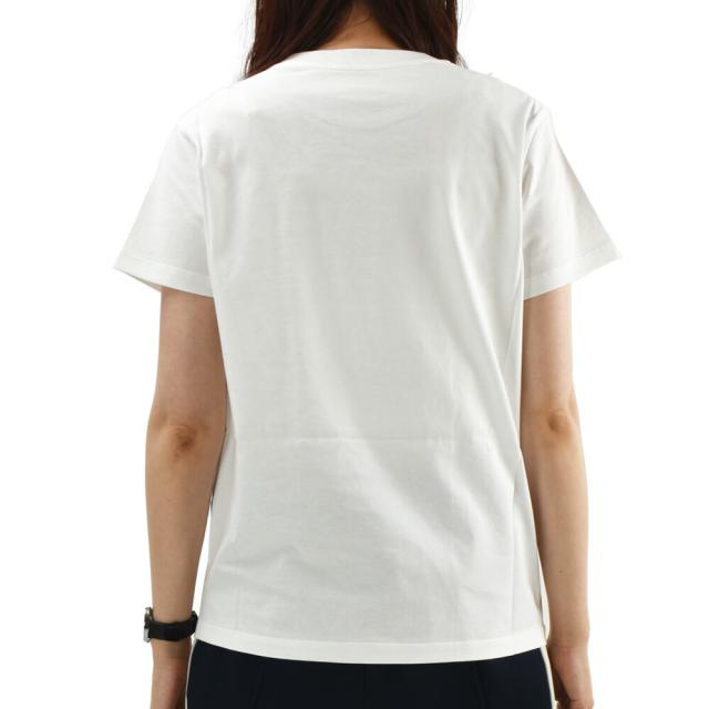 モンクレール Tシャツ レディース 半袖 カットソー クルーネック ロゴT コットン ホワイト ブラック 白 黒 MONCLER 【送料無料】_4