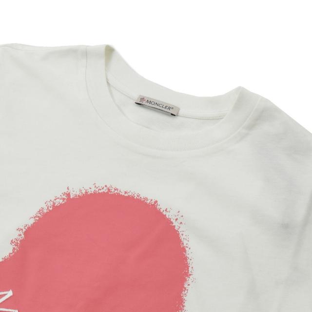 モンクレール Tシャツ レディース 半袖 カットソー クルーネック ロゴT コットン ホワイト ブラック 白 黒 MONCLER 【送料無料】_5