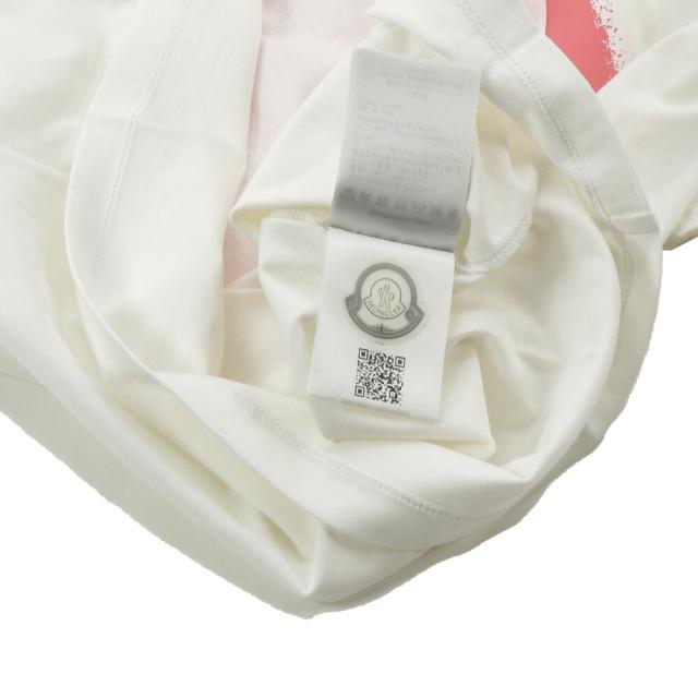 モンクレール Tシャツ レディース 半袖 カットソー クルーネック ロゴT コットン ホワイト ブラック 白 黒 MONCLER 【送料無料】_7