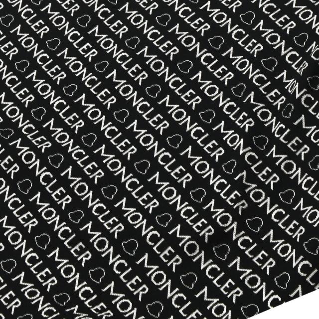 モンクレール Tシャツ レディース 半袖 カットソー クルーネック ロゴパターン ブラック 黒 MONCLER 【送料無料】_5