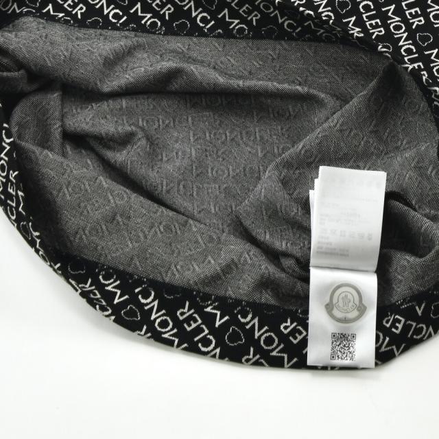 モンクレール Tシャツ レディース 半袖 カットソー クルーネック ロゴパターン ブラック 黒 MONCLER 【送料無料】_6