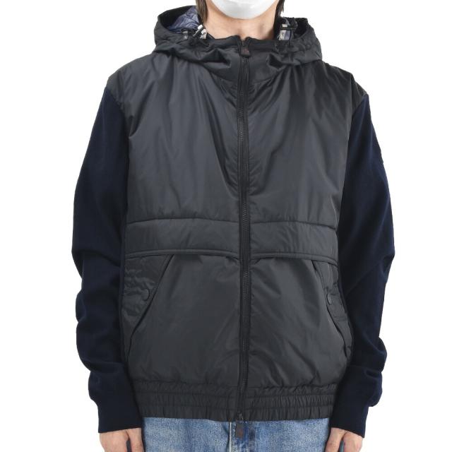MONCLER ブラック ダウンジャケット グルノーブル カバー
