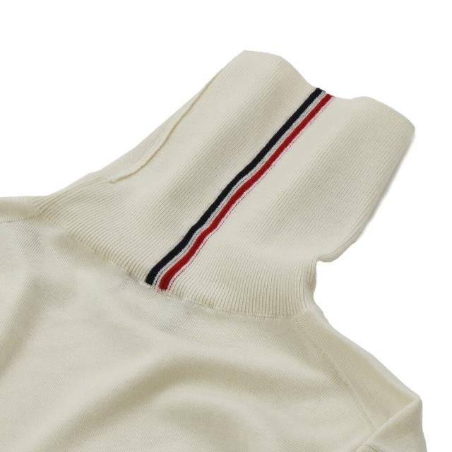 モンクレール ハイネックセーター メンズ ニット ウールロゴ ホワイト