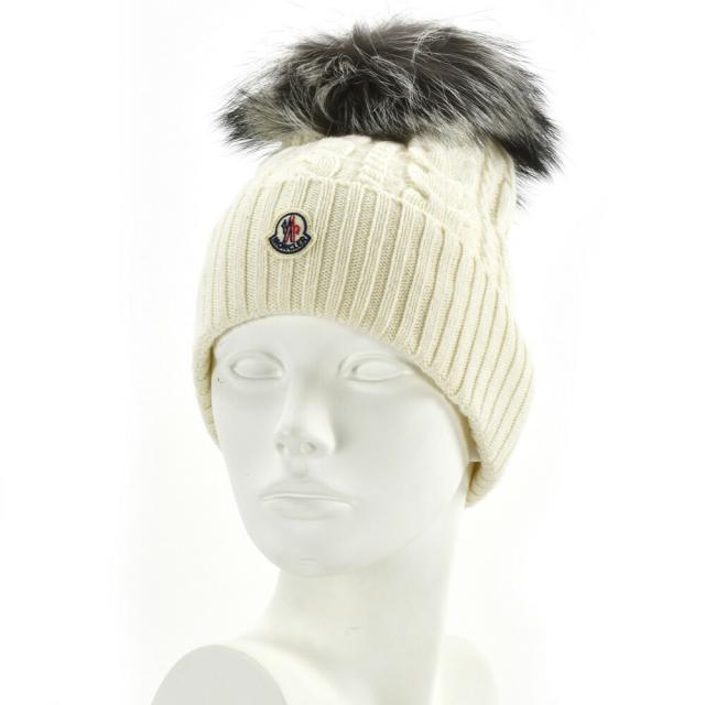 モンクレール ファー ニット帽 MONCLER モンクレール リアル