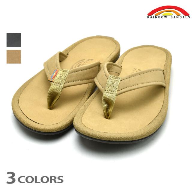 レインボーサンダルズ ビーチサンダル ナビゲーター レザーサンダル メンズ ベージュ ブラウン ブラック RAINBOW SANDALS【送料無料】