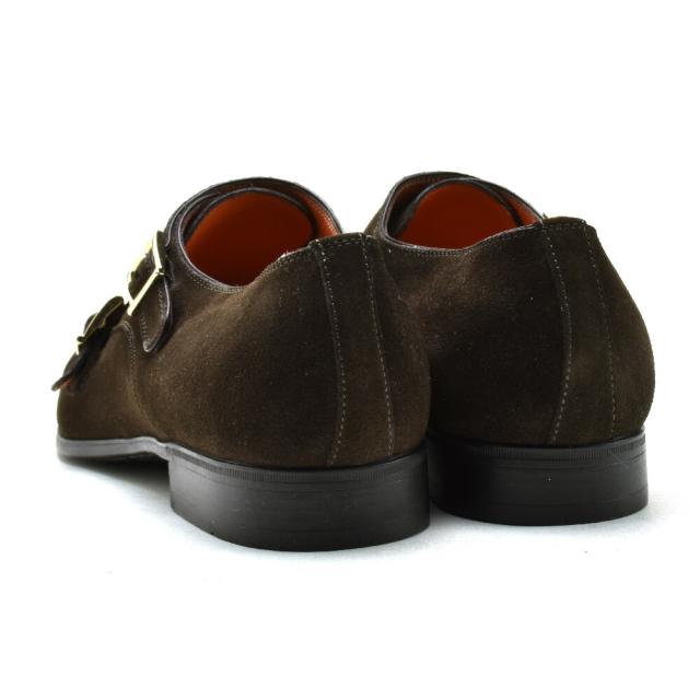 サントーニ ビジネスシューズ メンズ ドレスシューズ ダブルモンク スエード ブラウン 茶 Santoni 【送料無料】 サントーニ ビジネスシューズ メンズ ドレスシューズ ダブルモンク