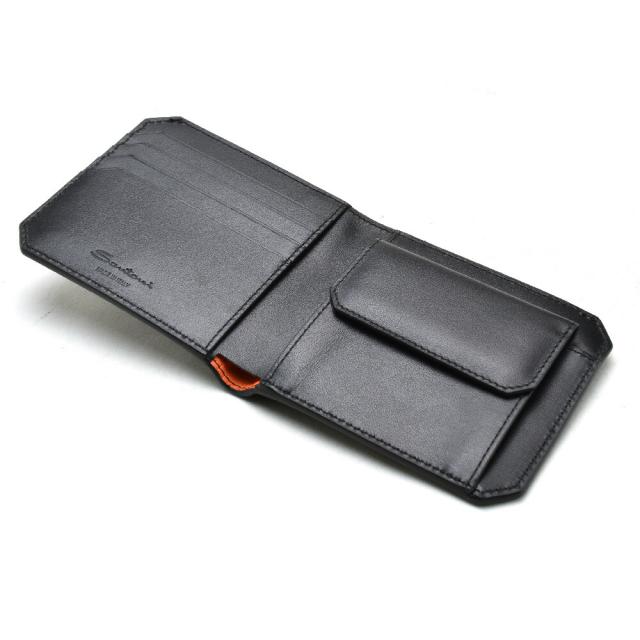 サントーニ ラ 二つ折り財布 メンズ ウォレット 財布 シボレザー