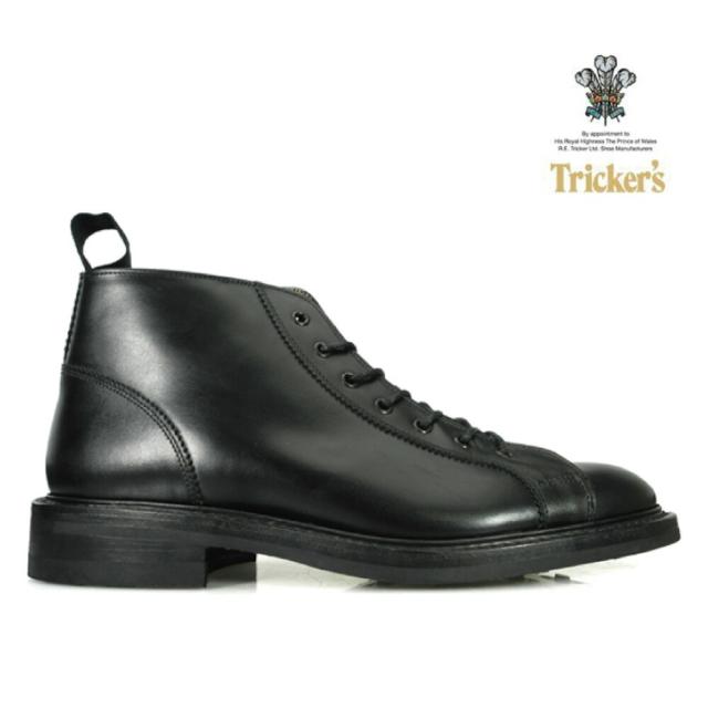トリッカーズ ブーツ メンズ モンキーブーツ ダイナイトソール ７ホールブーツ ブラック ボックス カーフ TRICKER'S M6077 BLACK BOX CALF 7HOLES MONKEY BOOTS【送料無料】