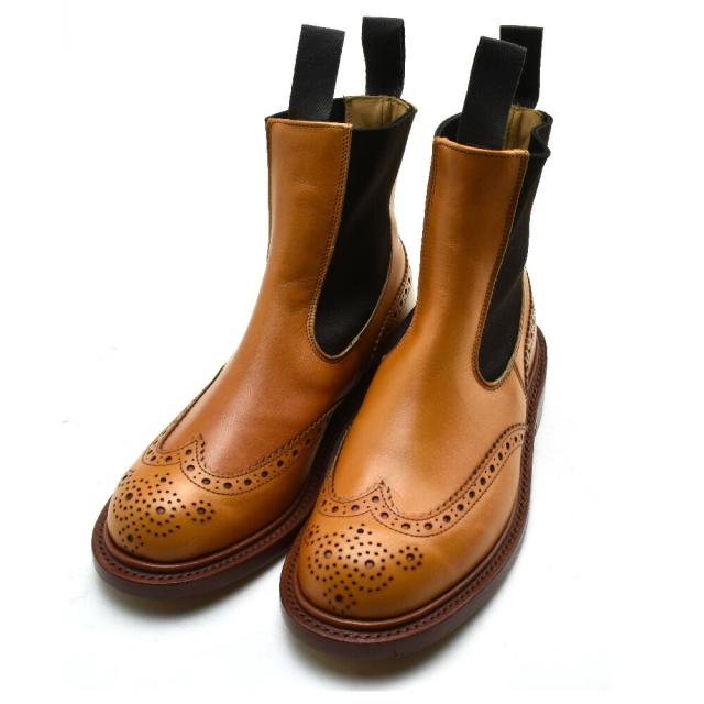 トリッカーズ チェルシーブーツ レディース サイドゴア ウイングチップ