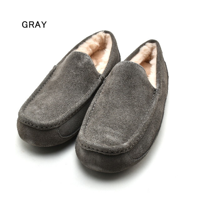 アグ アスコット モカシン メンズ スリッポン シープスキン ムートン ブラウン ブラック チャコール グレー UGG ASCOT_2