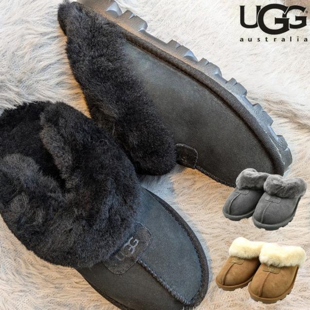 アグ コケット レディース サンダル ムートン サボ スリッパ ベージュ ブラック グレー 茶 黒 UGG COQUETTE【送料無料】