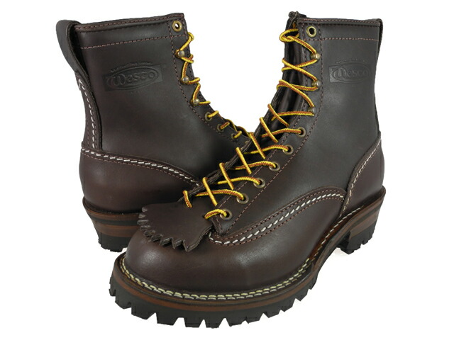 ウェスコ WESCO Custom Jobmaster BROWN 108100 Leather Height 8inch Vibram Sole ウエスコ カスタム ジョブマスター 8インチ ビブラム ソール ブラウン ワークブーツ 【送料無料】_1