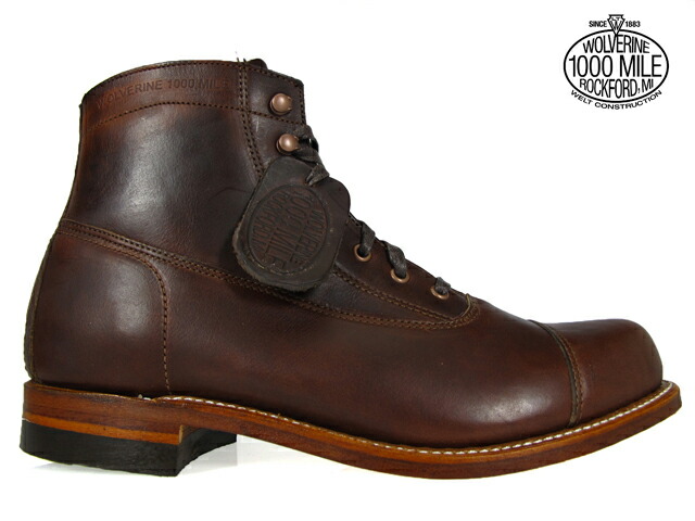 ウルヴァリン 1000マイルブーツ ロックフォード ブラウン 茶 WOLVERINE 1000MILE BOOT ROCKFORD W05293 CAP-TOE BROWN キャップ トゥ ワークブーツ 【送料無料】