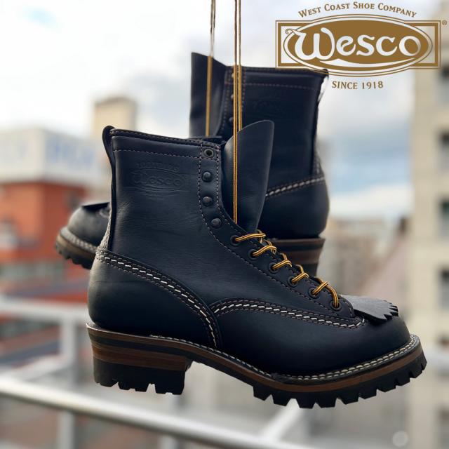 ウェスコ WESCO Custom Jobmaster BLACK 108100 Leather Height 8inch Vibram  Sole ウエスコ カスタム ジョブマスター 8インチ ビブラム ソール ブラウン ワークブーツ 【送料無料】