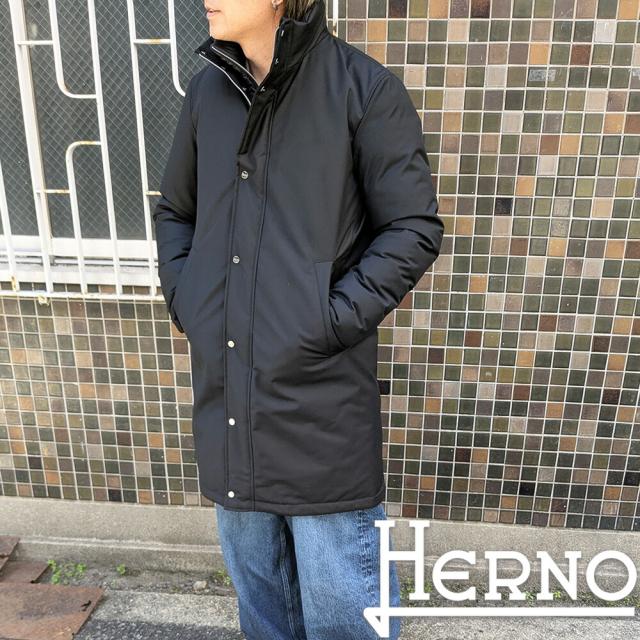 ヘルノ HERNO コート メンズ ダウンジャケット ハイネックコート レイヤードディテールコート ブラック 黒 PI001192U 12638 9300【送料無料】