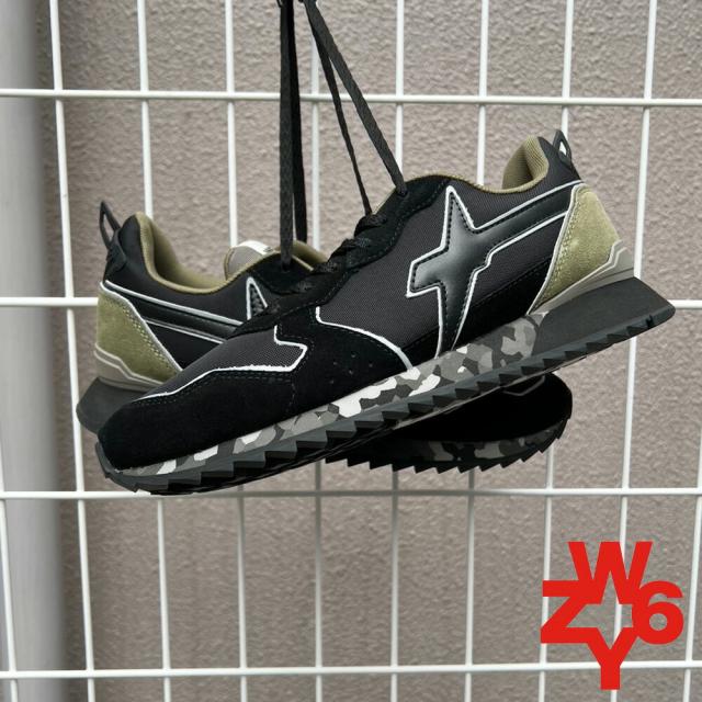 ウィズ W6YZ スニーカー メンズ ジェットエム シューズ ローカット 靴 スエード ナイロン ブラック カーキー JET-M【送料無料】