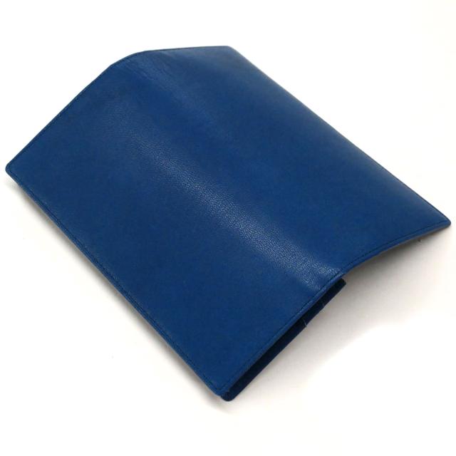 長財布 通しまち 小銭入れなし 本革 ヤギ革 山羊革 ゴートレザー キッド インディゴ 全２色_3