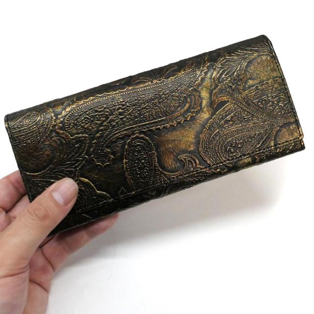 長財布 パイソン 財布 笹マチ型 小銭入れあり 無双仕様 長札 ロング