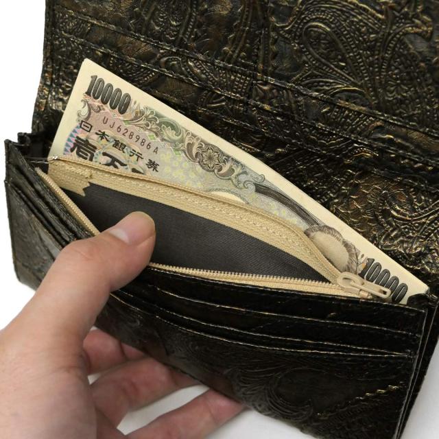 長財布 パイソン 財布 笹マチ型 小銭入れあり 無双仕様 長札 ロング