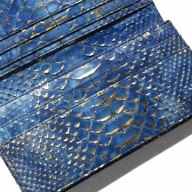 長財布 パイソン 財布 通しマチ 小銭入れあり / メンズ レディース