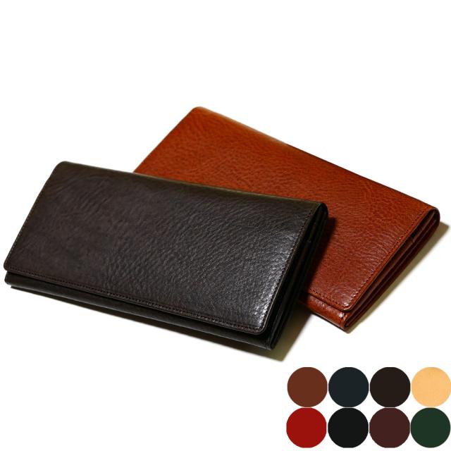 長財布 メンズ レディース 本革 牛革 イタリアンレザー ボラナタ オイルシュリンク 笹マチ型