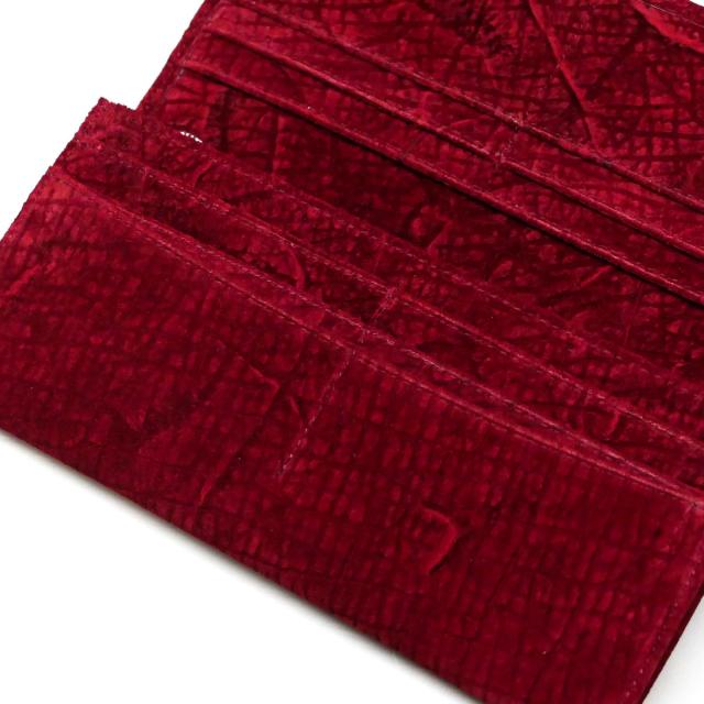 長財布 笹マチ型 小銭入れあり 無双仕様 本革 かば革 ヒポポタマス