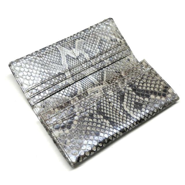 モラレス パイソン 財布 蛇革 へび革 長財布 笹マチ型 小銭入れなし