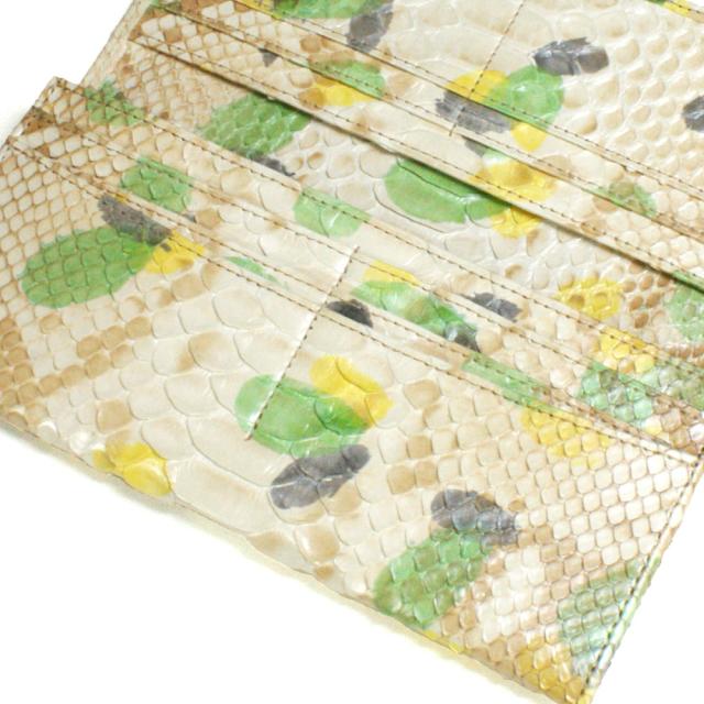 長財布 パイソン 財布 メンズ レディース 笹マチ型 小銭入れあり 無双