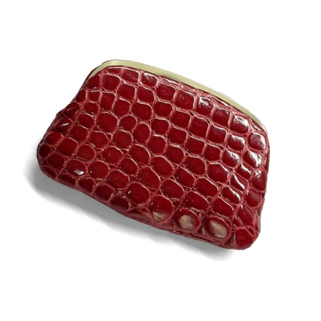 天溝がま口 小銭入れ 極薄 極薄がま口  天溝押口 天溝 口金 薄型 薄い スリム コンパクト ケース コンパクト財布 日本製 本革 レディース  本革 クロコダイル グレージング