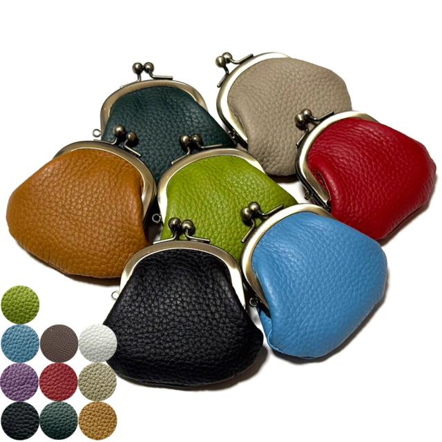 牛革 ミニがま口 がま口 財布 がま口財布 ミニ ミニ財布 小銭入れ シュリンクレザー ブラウニー 本革 革 日本製 ギフト レディース ケース レトロ 口金 かわいい コンパクト ウォレット