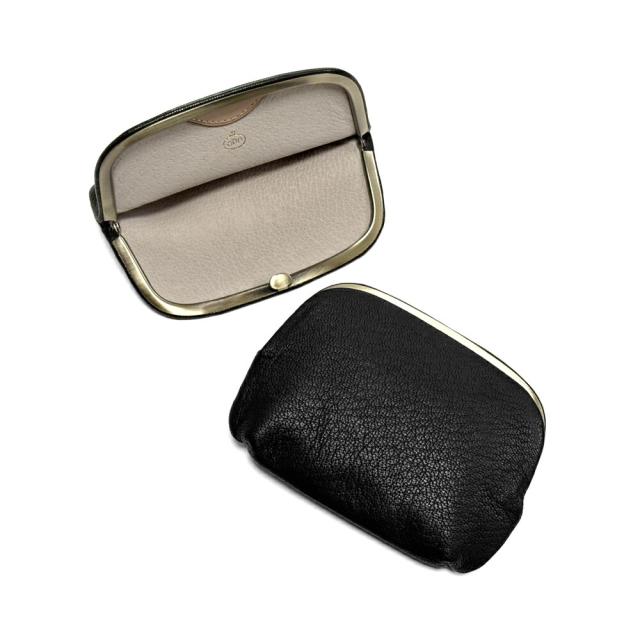 天溝がま口 がま口 がま口ポーチ がま口小物入れ 天溝押口 天溝 口金 薄型 薄い スリム 日本製 本革 山羊革 ゴート ピッケル