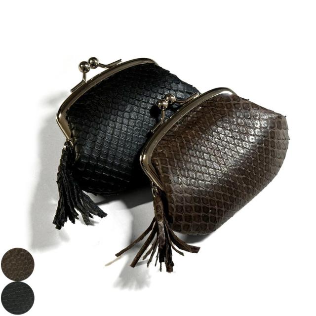 ミニがま口 がま口 口金 がま口財布 レディース メンズ 本革 モラレスパイソン マット