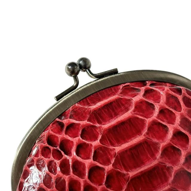 がま口 口金 がま口財布 レディース メンズ 本革 パイソン