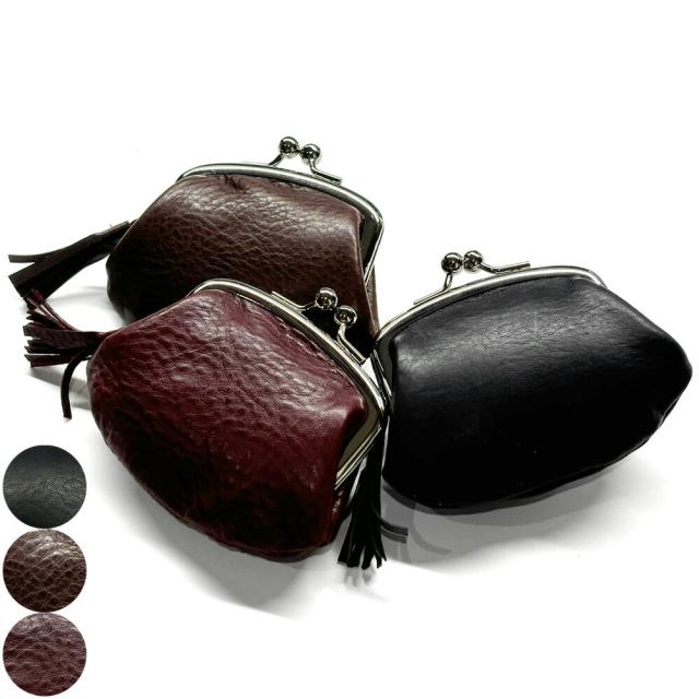 ミニがま口 がま口 口金 がま口財布 レディース メンズ 本革 牛革 イタリアンレザー シュリンク ネブラスカ