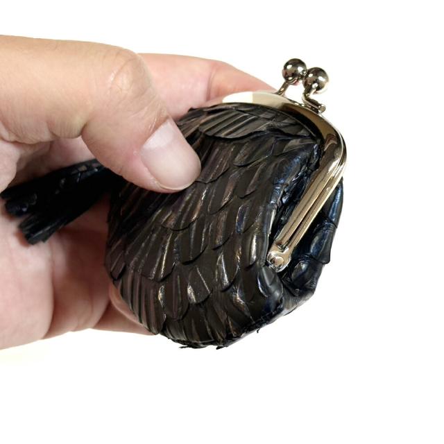 ミニがま口 がま口 口金 がま口財布 レディース メンズ 本革 パイソン