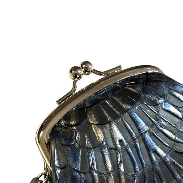 ミニがま口 がま口 口金 がま口財布 レディース メンズ 本革 パイソン
