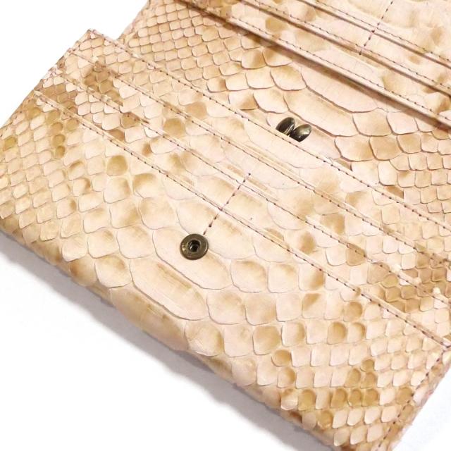 長財布 がま口 かぶせ レディース 本革 パイソン ヘビ革 (P14