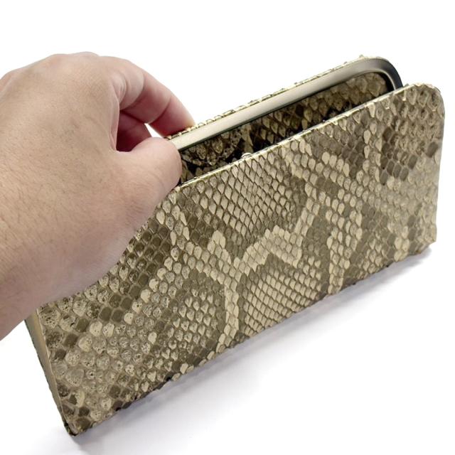 天溝がま口 長財布 がま口 天溝押口 くし型 天溝 口金 薄型 薄い