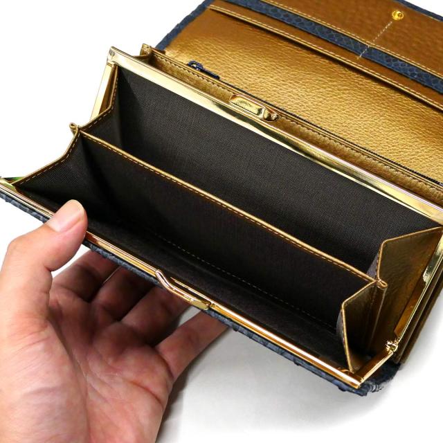 パイソン 財布 がま口 長財布 がま口財布 かぶせ レディース 本革 モラレスパイソン ヘビ革 蛇革 へび革 マット２-２_5