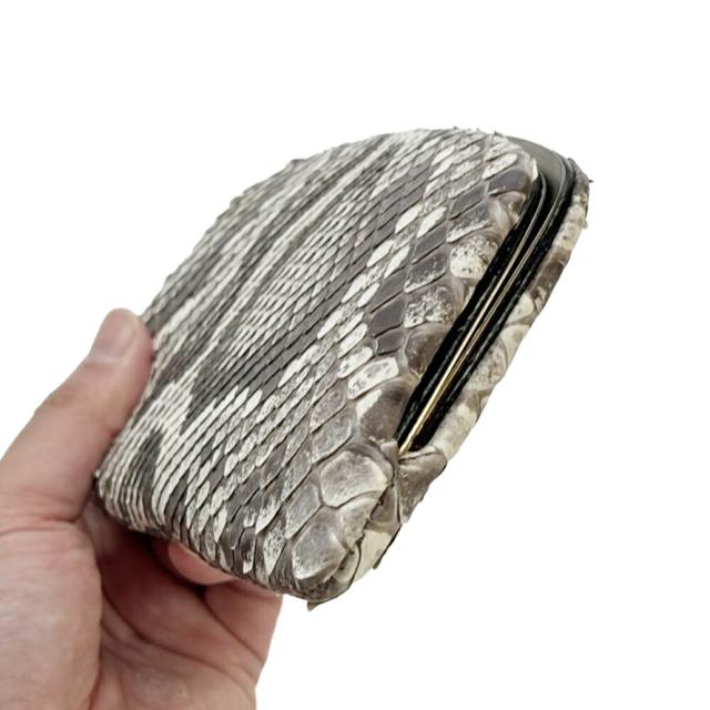 天溝がま口 長財布 がま口 がま口長財布 財布 がま口財布 天溝押口 くし型 天溝 口金 薄型 薄い スリム 日本製 本革 レディース 本革 パイソン 財布 モラレス マット_2