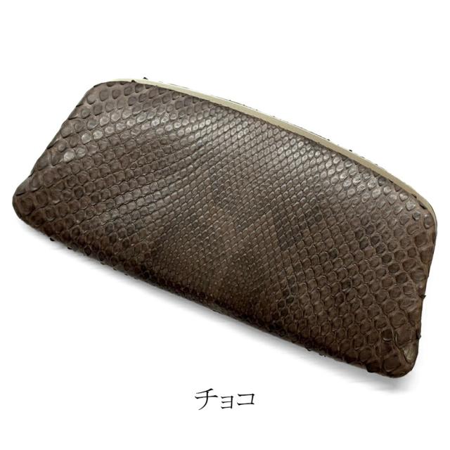 天溝がま口 長財布 がま口 がま口長財布 財布 がま口財布 天溝押口 くし型 天溝 口金 薄型 薄い スリム 日本製 本革 レディース 本革 パイソン 財布 モラレス マット_9