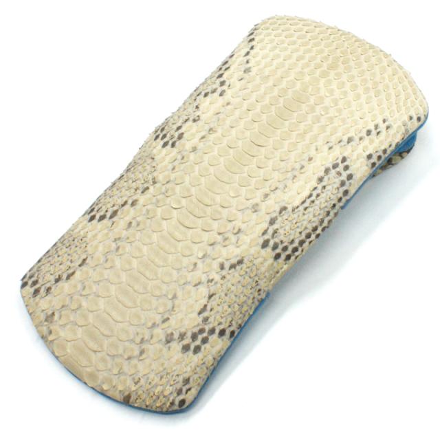 がま口 財布 パイソン 蛇 ヘビ 牛革 口金 袋縫い マットの通販はau PAY